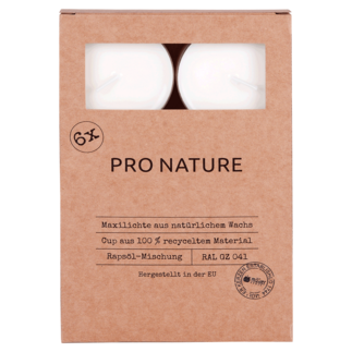 Raps Maxi-Teelichter "PRO NATURE" Kerzen