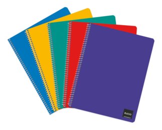 Spiralheft A6 50 Blatt, 4mm kariert, farbig  Blöcke, Hefte & Papier