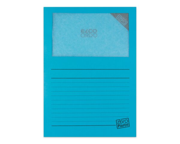 Ordo zero bleu intense, fenêtre: 180 x 100 mm, 120 g/m²  Ordo Chemises de classement, Organisation et pré­sentation, Ordo zero