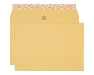 Enveloppe Kraft brun B5 sans fenêtre,  patte autocollante  Enveloppes