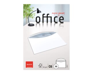 Enveloppe Office C6 sans fenêtre, patte gommée  Enveloppes