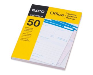 Bloc autocopiant "Quittance" Office au format A6, réglure spéciale, 50 feuilles  Blocs, carnets et papier à écrire