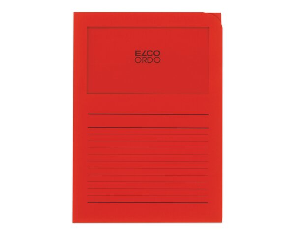 Ordo classico rouge intense, fenêtre: 180 x 100 mm, 120 g/m²  Ordo Chemises de classement, Organisation et pré­sentation, Ordo classico