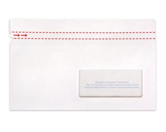 Quick Vitro papier C5/6, sans impression, fenêtre à droit Enveloppes