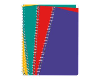 Cahier avec spirale Office au format 175x220, quadrillé 4 mm, 5 couleurs, 50 feuilles  Blocs, carnets et papier à écrire