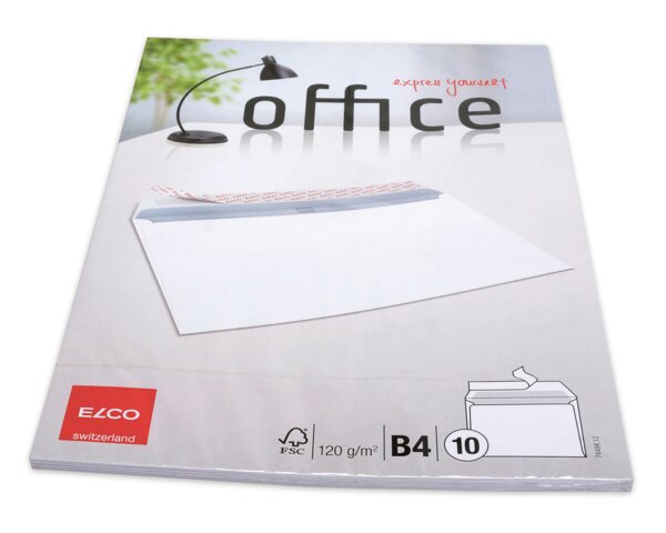 Enveloppe Office B4 sans fenêtre,  patte autocollante  Enveloppes pour im­primantes laser, Enveloppes, Enveloppes sans fenêtre, Marques d'­enveloppes Elco, Office