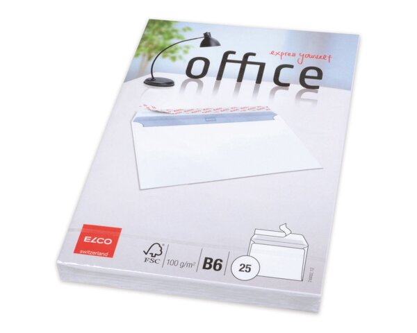 Enveloppe Office B6 sans fenêtre,  patte autocollante  Enveloppes pour im­primantes laser, Enveloppes, Enveloppes sans fenêtre, Marques d'­enveloppes Elco, Office