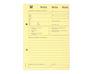 Bloc Office au format A5, réglure spéciale, jaune, recyclé, perforé (2x), 80 feuilles  Blocs, carnets et papier à écrire
