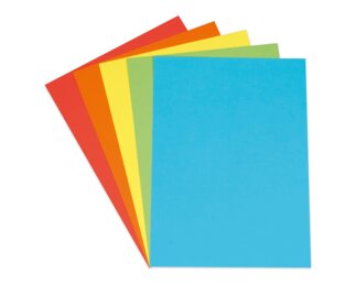 Bloc à dessin assortiment de 5 couleurs (bleu, vert, jaune, orange, rouge), A4, 35 feuilles, 120 g/m², 10 piéces Blocs, carnets et papier à écrire