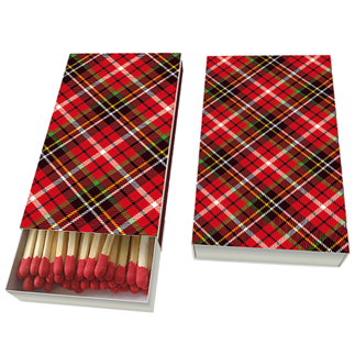 Zündholzschachtel "Tartan" Kerzen