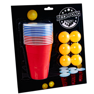 Beer Pong Set 12 Becher und 6 Bälle Besteck & Becher