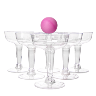 Prosecco Pong Set 12 Gläser und 6 Bälle Besteck & Becher