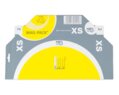 Boîte d’envoi Elco-Box XS, fermeture par pattes rentrantes, jaune / gris, 60 g, FSC Boîtes d'­expédition, Emballage et expédition