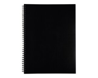 Collegeblock schwarz, A4 80 Blatt hochweiss, 5mm kariert  Blöcke, Hefte & Papier
