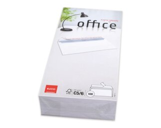 Enveloppe Office C5/6 sans fenêtre,  patte autocollante  Enveloppes