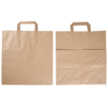 Tragtasche aus Papier braun Tragetaschen für Take Away, Take-Away
