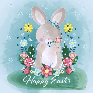 Serviette "Happy Easter bunny", 33 x 33 cm Servietten & Partyartikel