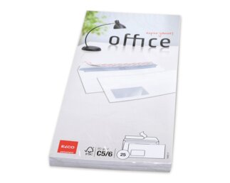 Enveloppe Office C5/6 fenêtre à gauche,  patte autocollante  Enveloppes