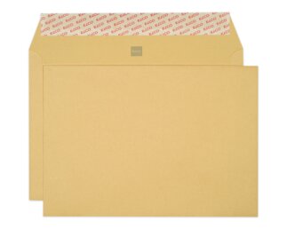 Enveloppe Kraft brun C4 sans fenêtre,  patte autocollante  Enveloppes