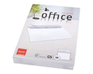 Enveloppe Office C5 sans fenêtre,  patte autocollante  Enveloppes