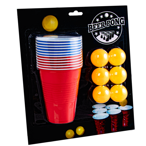 Beer Pong Set 12 Becher und 6 Bälle Partyartikel, Servietten & Partyartikel, Diverse Trinkgläser, Becher & Gläser, Besteck & Becher