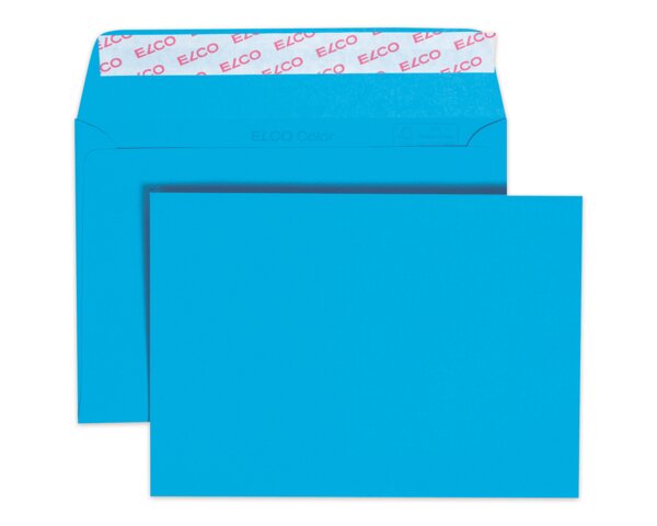Couvert Color C6 intensivblau ohne Fenster, haftklebend  Farbige Couverts, Couverts, Couverts ohne Fenster, Elco Couvert-Marken, Color