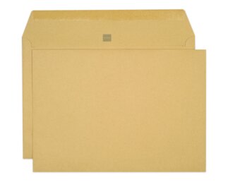 Enveloppe Kraft brun B4 sans fenêtre, patte gommée  Enveloppes