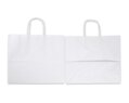 Papiertasche mit Kordel, weiss Querformat, 32x13x28  Taschen mit gedrehter Kordel, Papiertaschen & Boxen