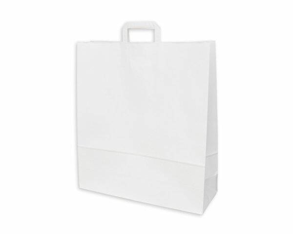 Sac en papier blanc ELCO Premium  Sacs en papier et  boîtes, Sacs à poignées plates