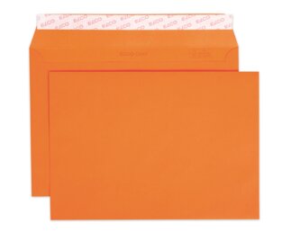 Couvert Color C5 orange ohne Fenster, haftklebend  Couverts