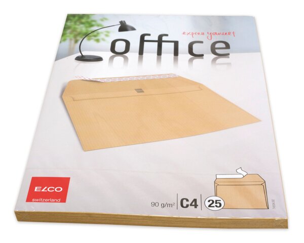 Enveloppe Office C4 sans fenêtre,  patte autocollante  Enveloppes pour im­primantes laser, Enveloppes, Enveloppes sans fenêtre, Marques d'­enveloppes Elco, Office