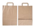 Papiertasche mit Flachhenkel, braun, Hochformat, 27x12x37  Tragetaschen mit Flachhenkel, Papiertaschen & Boxen